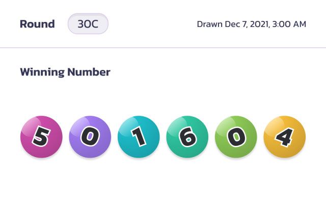 Winning number demo