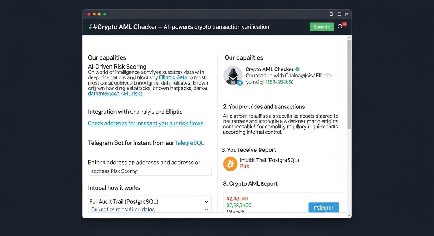 Cryptocurrency AML checker bot