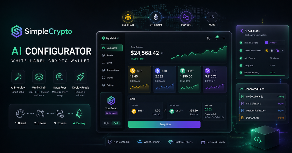 Crypto Wallet Development from Scratch vs No-Code Configurator $50K or 30 Minutes