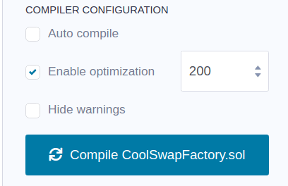 compile factory button