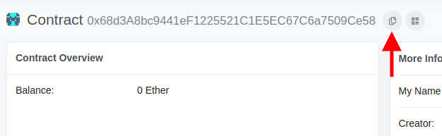factory contract address on the Etherscan